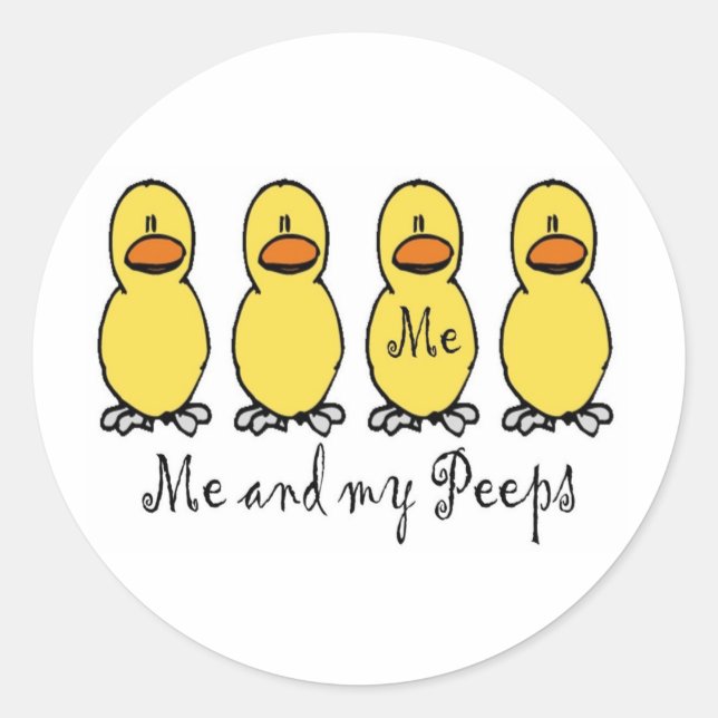 Sticker Rond Moi et mes amis (Devant)