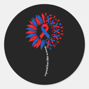 Sticker Rond Mois Congénitale De Sensibilisation Aux Défauts Ca