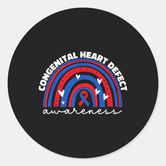 Sticker Rond Mois Congénitale De Sensibilisation Aux Défauts Ca (Devant)
