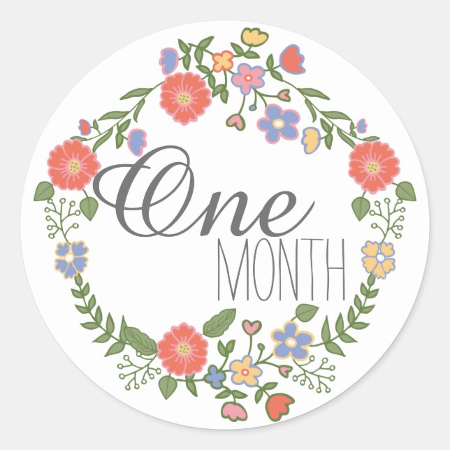 Sticker Rond Mois de l'album de scrapbooking pour bébé (Devant)