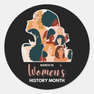 Sticker Rond Mois de l'histoire des femmes