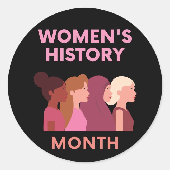 Sticker Rond Mois de l'histoire des femmes (Devant)