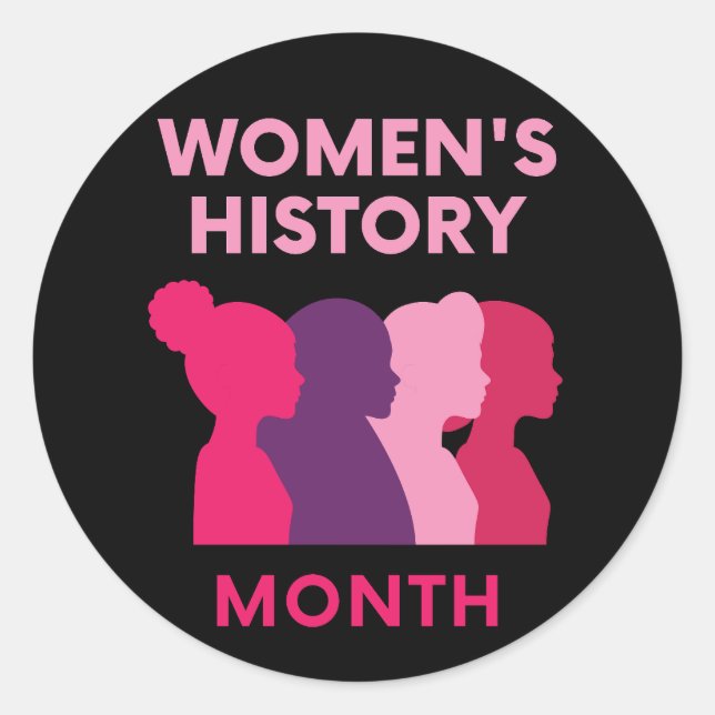 Sticker Rond Mois de l'histoire des femmes (Devant)