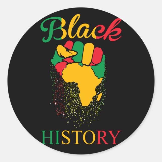 Sticker Rond Mois de l'histoire des Noirs (Devant)