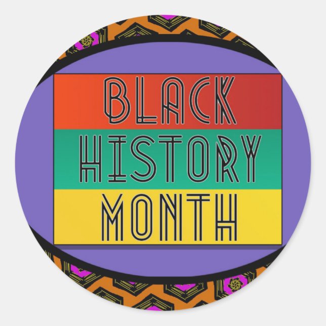 Sticker Rond Mois de l'histoire des Noirs 2021 (Devant)