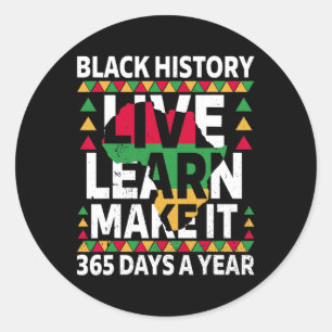 Sticker Rond Mois de l'histoire des Noirs 2025 Vêtements