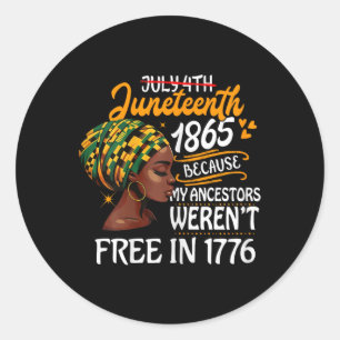 Sticker Rond Mois de l'histoire des Noirs Afro-Américains Juent