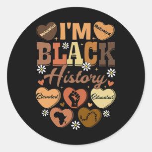 Sticker Rond Mois de l'histoire des Noirs Célébration afro-amér