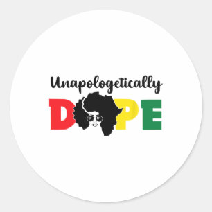 Sticker Rond Mois de l'histoire des Noirs de drogues sans excus