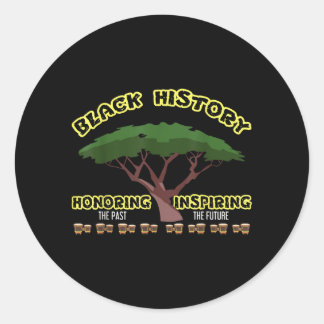 Sticker Rond Mois de l'histoire des Noirs en hommage au passé