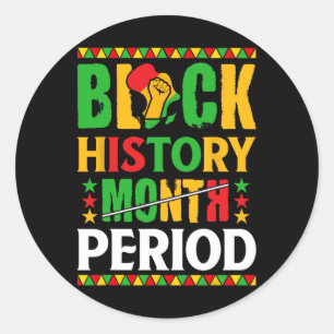 Sticker Rond Mois de l'histoire des Noirs Période Femmes afro-a