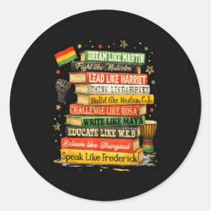 Sticker Rond Mois de l'histoire des Noirs Rêve comme Martin Dir