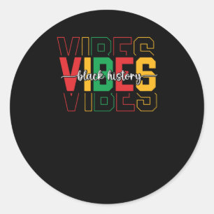 Sticker Rond Mois de l'histoire noire - Vibes de l'histoire noi