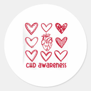 Sticker Rond Mois de sensibilisation à la cardiopathie congénit