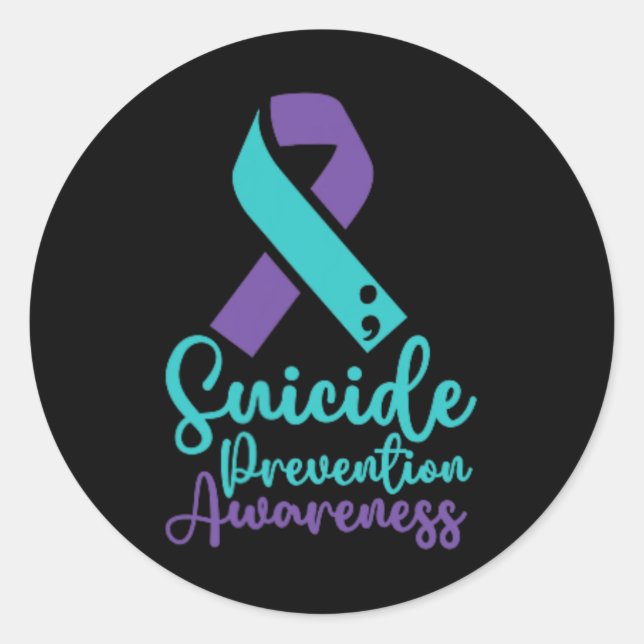 Sticker Rond Mois de sensibilisation à la prévention du suicide (Devant)