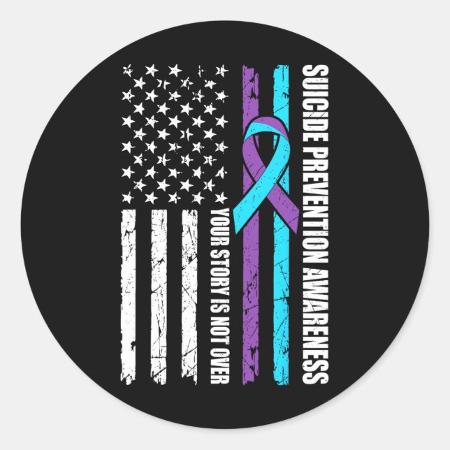 Sticker Rond Mois De Sensibilisation À La Prévention Du Suicide (Devant)