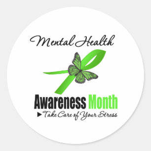 Sticker Rond Mois de sensibilisation à la santé mentale