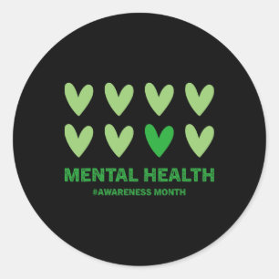 Sticker Rond Mois de sensibilisation à la santé mentale