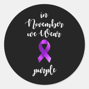 Sticker Rond Mois de sensibilisation à l'épilepsie En novembre