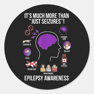Sticker Rond Mois de sensibilisation à l'épilepsie Guerrier de 