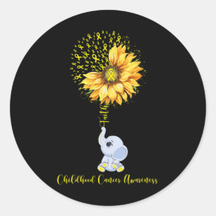 Sticker Rond Mois de sensibilisation au cancer chez l'enfant To