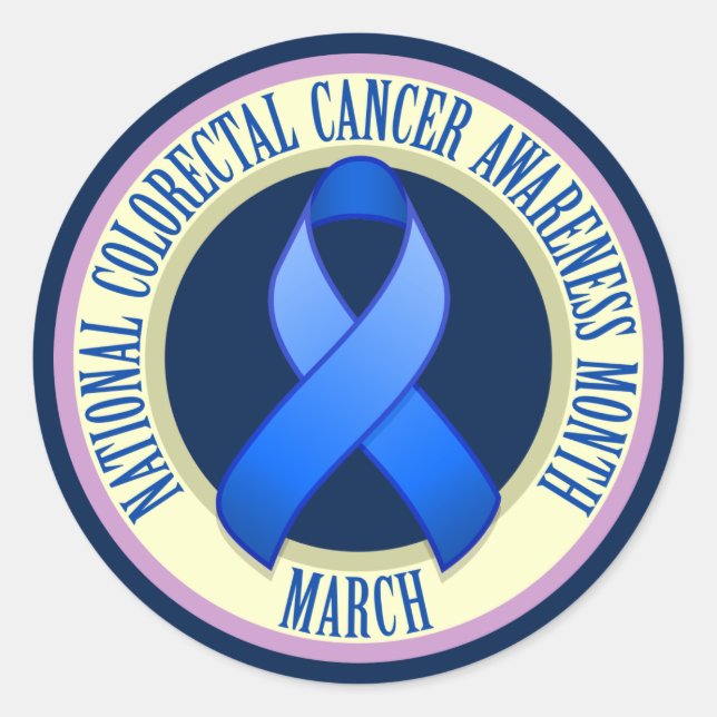Sticker rond Mois de sensibilisation au cancer col (Devant)