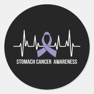 Sticker Rond Mois de sensibilisation au cancer de l'estomac Pér