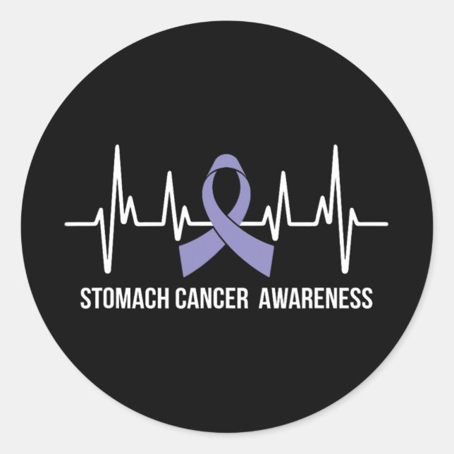 Sticker Rond Mois de sensibilisation au cancer de l'estomac Pér (Devant)