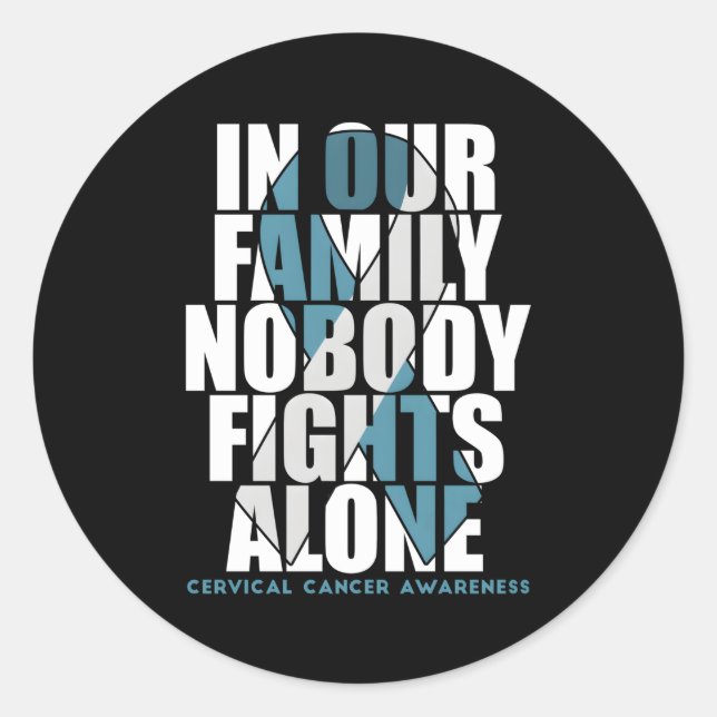 Sticker Rond Mois de sensibilisation au cancer du col utérin (Devant)