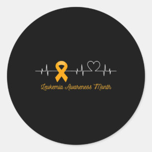 Sticker Rond Mois de sensibilisation au cancer du sang Coeur du