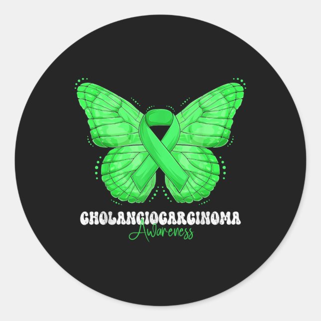 Sticker Rond Mois de sensibilisation au cholangiocarcinome Ruba (Devant)