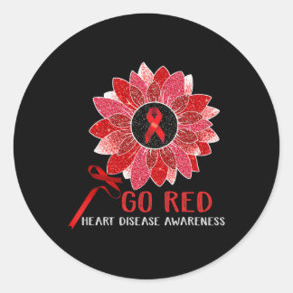 Sticker Rond Mois de sensibilisation aux maladies cardiovascula