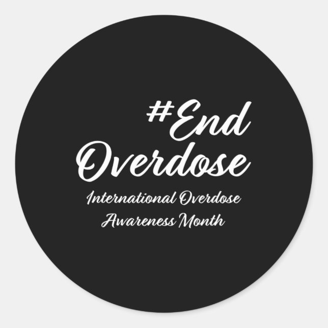 Sticker Rond Mois de sensibilisation aux surdoses (Devant)