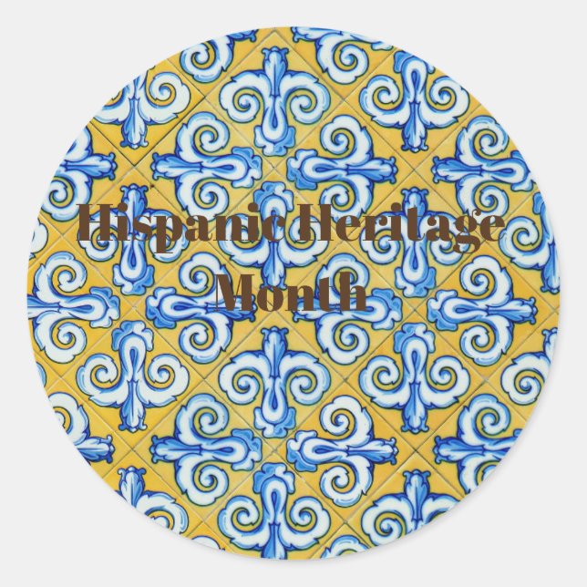 Sticker Rond Mois du patrimoine hispanique (Devant)