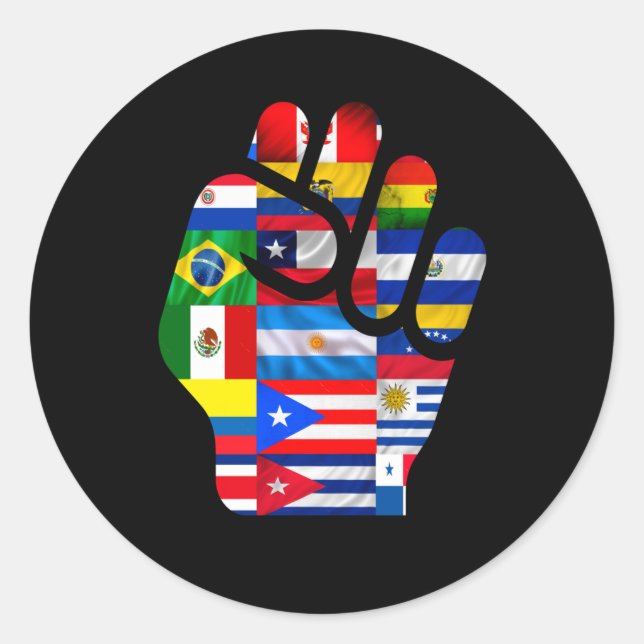Sticker Rond Mois du patrimoine hispanique (Devant)
