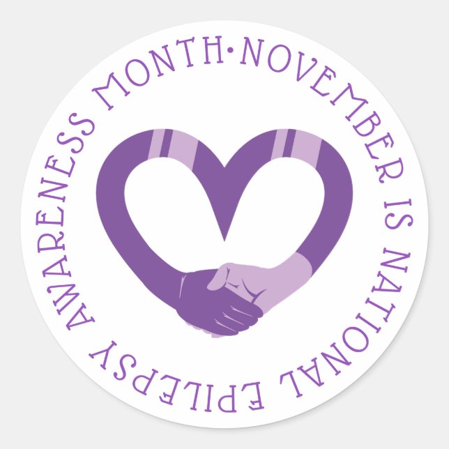 Sticker Rond Mois national de sensibilisation à l'épilepsie du  (Devant)