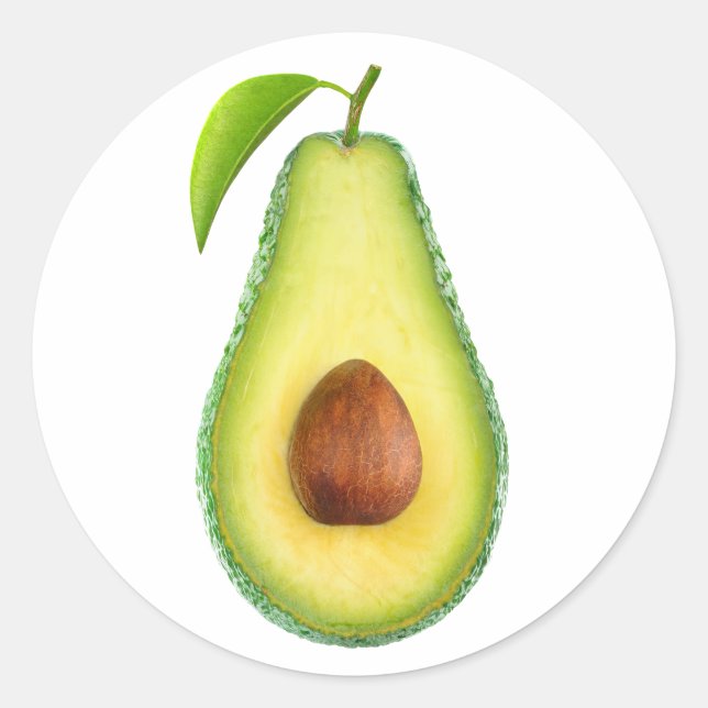 Sticker Rond moitié Avocado (Devant)