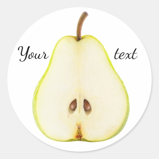 Sticker Rond Moitié poire (Devant)
