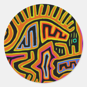 Sticker Rond Mola Shaman Peyote Visions