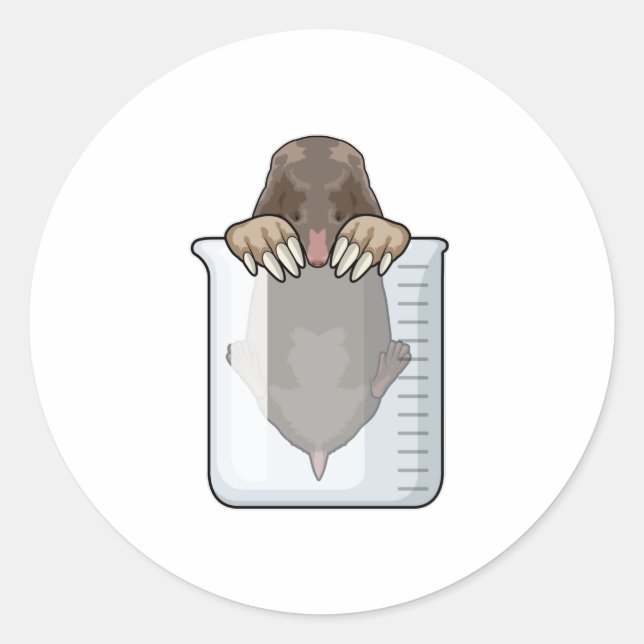 Sticker Rond Mole avec tasse de mesure (Devant)