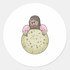 Sticker Rond Mole with Moon