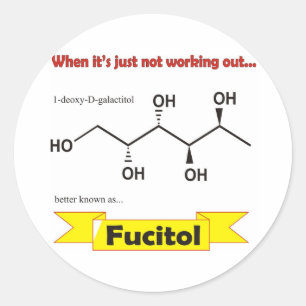 Sticker Rond Molécule organique Fucitol