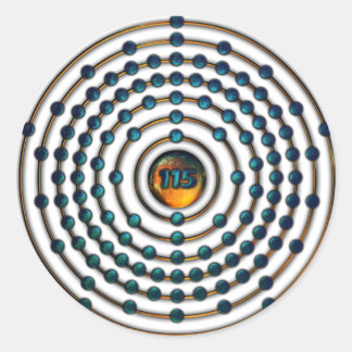 Sticker Rond Molécule ununpgentium