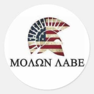 STICKER ROND MOLON LABE