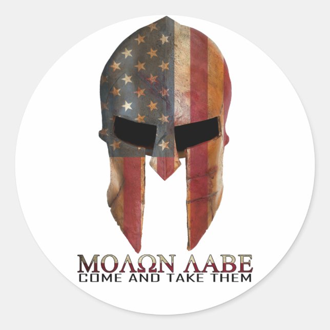 Sticker Rond Molon Labe (Devant)