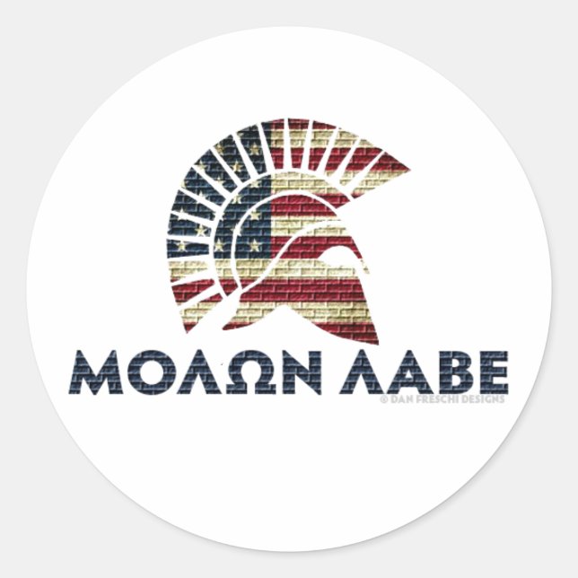 Sticker Rond Molon Labe ! (Devant)