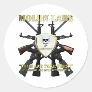 Sticker Rond Molon Labe - 2ème amendement