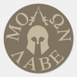 Sticker Rond Molon Labe, viens les prendre