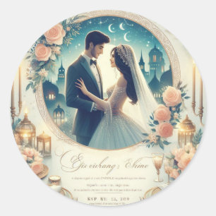 Sticker Rond "Moments enchantés : une nuit pour se souvenir"
