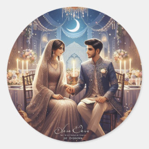 Sticker Rond Moments enchantés : Une nuit pour se souvenir"